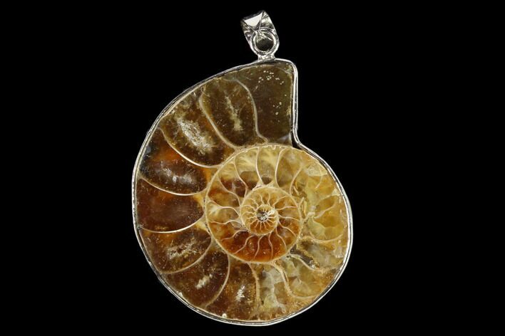 Fossil Ammonite Pendant - Million Years Old #151978